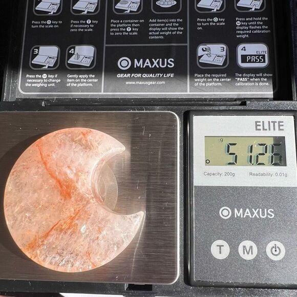 Fire Quartz Crystal Crescent Moon‎ (3) - Picture 10 of 11